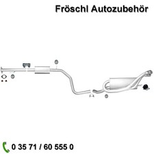 für Fiat Bravo II 1,4 T Jet Mitteltopf Endtopf Auspuffanlage Anbausatz Sport a*