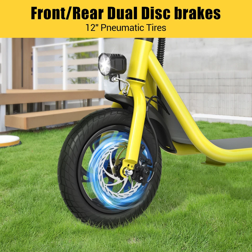 450W Adulto Plegable Scooter Eléctrico Cercanías Off-Road Ebike Bicicleta E-Scooter Foto 3 de 4