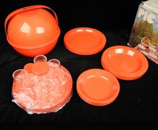 Set Pic-Nic Pic Boll by GUZZINI vintage rosso icona design completo scatola-39A