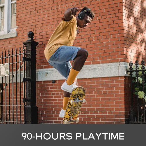 Bluetooth Headphones Over Ear, 90Hrs Playtime, Bluetooth5.3 Wireless with - Picture 2 of 9
