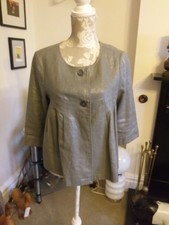 Truly By Part Two Nirah: Lovely Sz 36 = Uk 10 Soft Grey/silver 100% Linen Jacket
