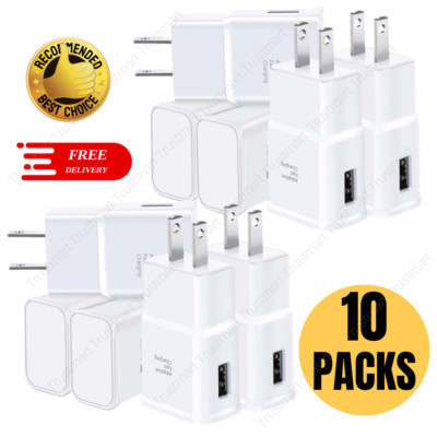 10Pack USB Fast Charger Adapter Block Charging Cube Brick For Samsung Android LG