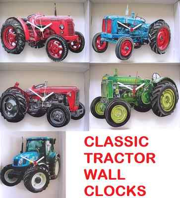 KLASSISCHE/VINTAGE TRAKTOR WANDUHR. NEU.5 STILE NEU HOLLAND, JOHN DEERE USW.