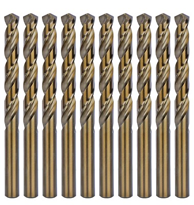 MAX-CRAFT Cobalt Drill Bits Set 10Pcs 1/16'' M35 HSS Co Twist Jobber Metal Drill
