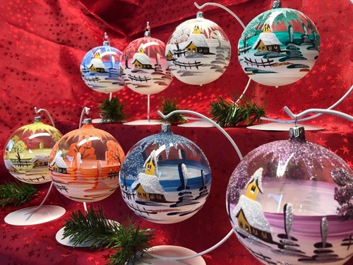 Christbaumkugel "Medium" Glaskugel Weihnachtskugel Baumbehang Handarbeit Lauscha - Bild 2 von 40