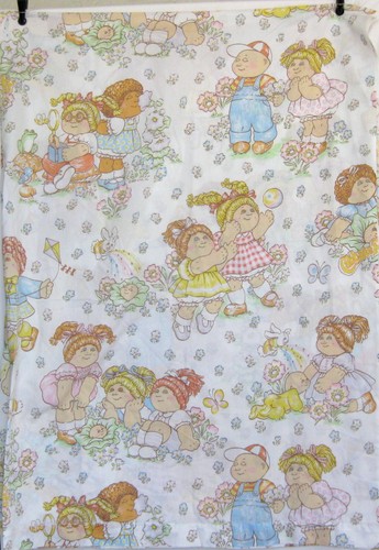 Cabbage Patch Kids Twin Flat Sheet Pillowcase Performance Products 1983 Vintage - Picture 3 of 5