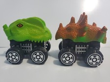 Dinosaur Pull Back Cars Toys lot of 2