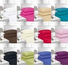 40cm Mattress Fitted Sheet Extra Deep Full Bed Sheets Single Double King Size UK