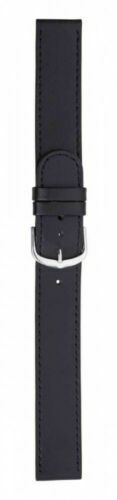 Correa De Reloj Perlon Negro 16 Mm Trenzada Artesanal - Con Pasador Y Hebillas - Unisex