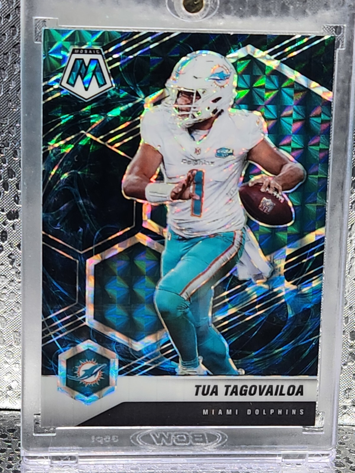 2021 Panini Mosaic - Mosaic Genesis Prizm #122 Tua Tagovailoa Miami Dolphins