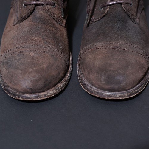 ALL SAINTS Mens Leather Boots UK9 US10 EU43 Suede Military Montgomery Side Zip - Picture 16 of 24