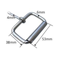53mm Heavy Duty Stainless Steel Single Prong Roller Belt Buckle Replacement