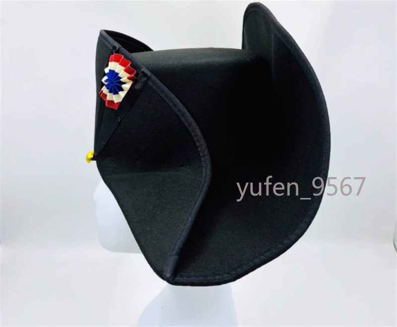 ナポレオン 帽子 2024 Napoleon French Captains Bicorne Hat Cosplay Woolen Cap