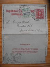 Uruguay 1920 PS Stationery Letter Card from Montevideo to Buenos Aires