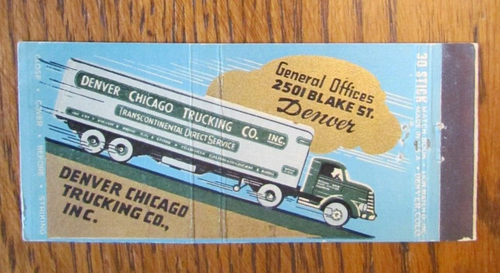 DENVER CHICAGO TRUCKING CO. MATCHBOOK COVER: EMPTY FULL LENGTH MATCHCOVER -B27