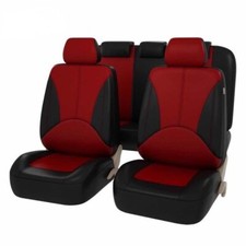 9pcs Car Seat Cover Leathercloth Protector Front Rear Universal Full Set 5-sits