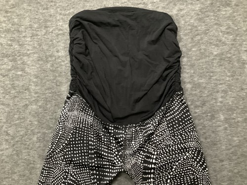 Beyond the Bump by Beyond Yoga Maternity Leggings Size Small Black White Polka - Picture 2 of 9