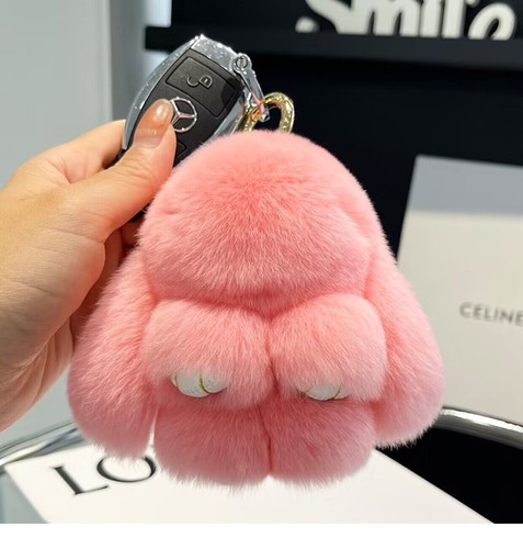 Gifts Cute Soft Bunny Keychain Pendant Fluffy Toy Key Chain Bag Plush Pendant - Picture 9 of 22