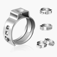 EFIELD 50-500 Pack PEX Clamps Rings 304 Stainless Steel Single Ear Hose Clamps