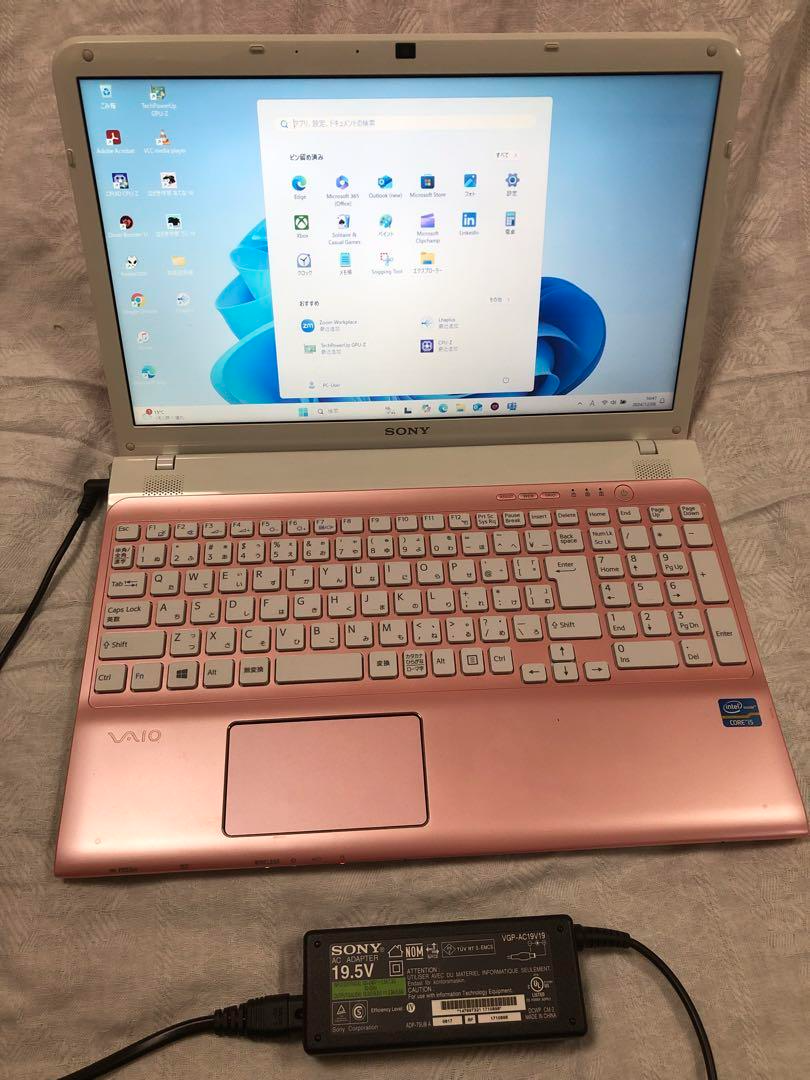 Sony Vaio SVE151B11N Pink Core i5-3210M Windows11 Home RAM Sony Vaio SVE151B11N Pink Core i5-3210M Windows11 Home RAM