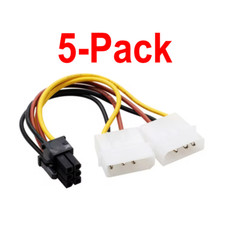 Molex 4Pin to 6Pin PCI Express PCI-E Video Card Power Adapter Cable