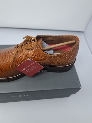 Men's Stacy Adams Esposito Cap Toe Oxford Shoes Animal Print Tan 25538-240 SZ10M - Picture 12 of 12