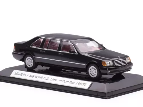 Mercedes-Benz S600 W140 LWB Carat Duchatelet Limousine Black 1991 MBH Models