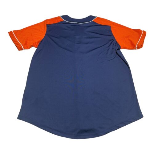 Majestic Detroit Tigers Jersey Men’s Size L Blue Orange Blank Baseball MLB - Picture 2 of 6