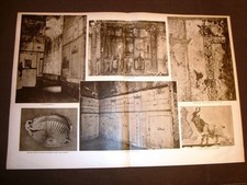 Stampa enorme del 1934 Roma La Domus Aurea o Casa d'oro dell'Imperatore Nerone