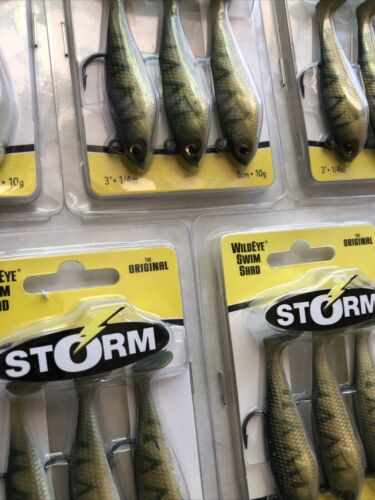 Storm Wildeye Swim Shad 3-inch Fishing Lures Yellow Perch 5 Packs Of 3=15 S1 - Picture 2 of 3