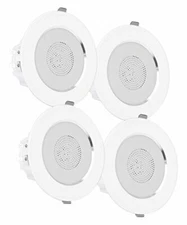 Pyle Surround Wall / Ceiling Home Speaker, Set of 4, White -PDIC4CBTL4B