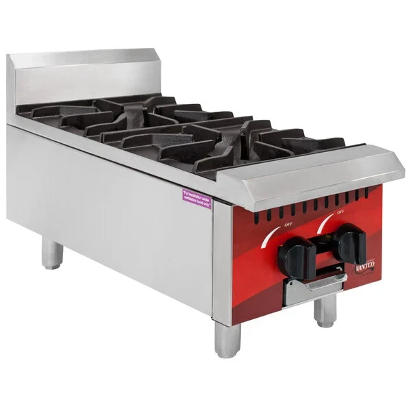 12 2 Burner Gas Range Hot Plate Countertop Restaurant Commercial Propane  LP | eBay