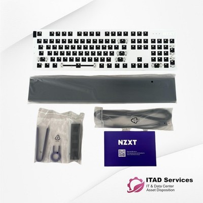 NZXT KD-1FSNA-WZ FUNCTION WHITE ANSI 104 KEY Mechanical Keyboard *NO KEYCAPS*