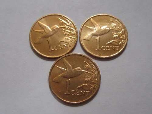 1999 Trinidad and Tabago 1 Cent coin Hummingbird Animal Bird BU coin jewelry