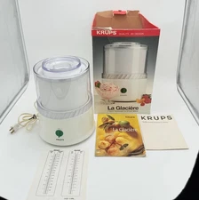 Krups La Glaciere 1 Qt Auto Ice Cream Maker Model 337 New Old Stock 1994 NIB