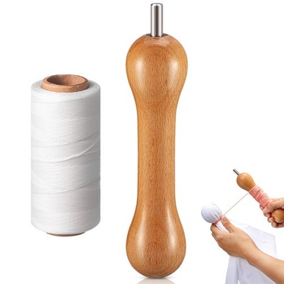 2 Pcs Tie Dye Tool Kit with Puller Waxed Thread DIY Sinew Pulling Device