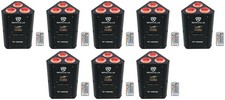 8 Rockville RF WEDGE BLACK RGBWA UV Battery Wireless DMX DJ Up Lights RF Remotes