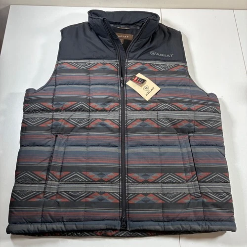 NEW Ariat Crius Insulated Vest XL Rust Southwestern Aztec Concealed Carry Heavy - product listing photo