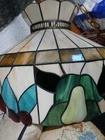 Vintage Stained Glass Hanging Lamp Tiffany Style 16” Fruit Pendant Light