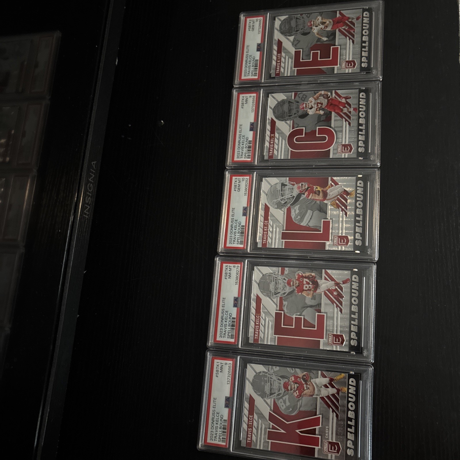 !!PSA 10!!  2023 Donruss Elite #SB-TK Travis Kelce Spellbound /349 SET PSA 8-10 view 12
