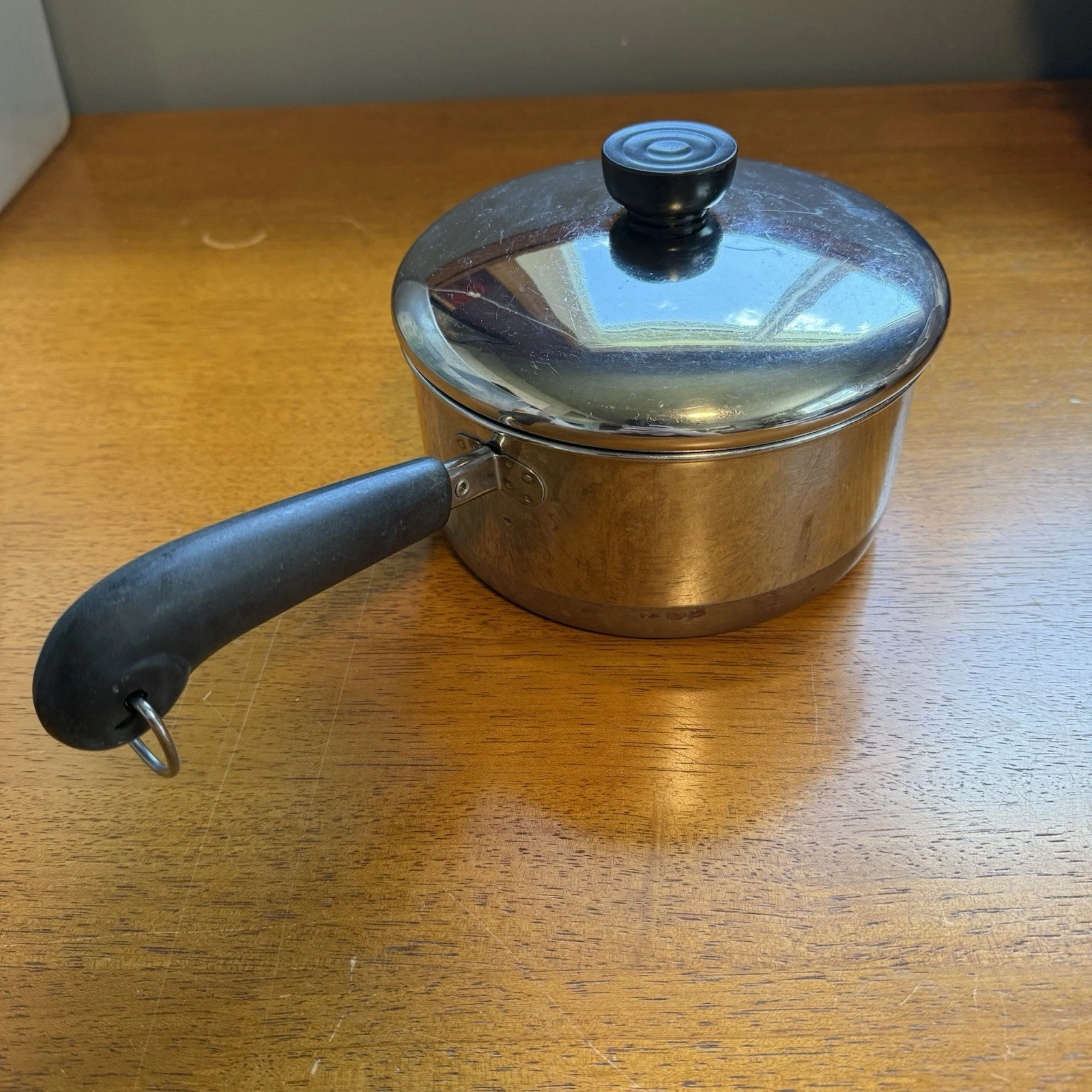 Revere Ware 2 Qt Copper Bottom Sauce Pan Pot With Lid Vintage