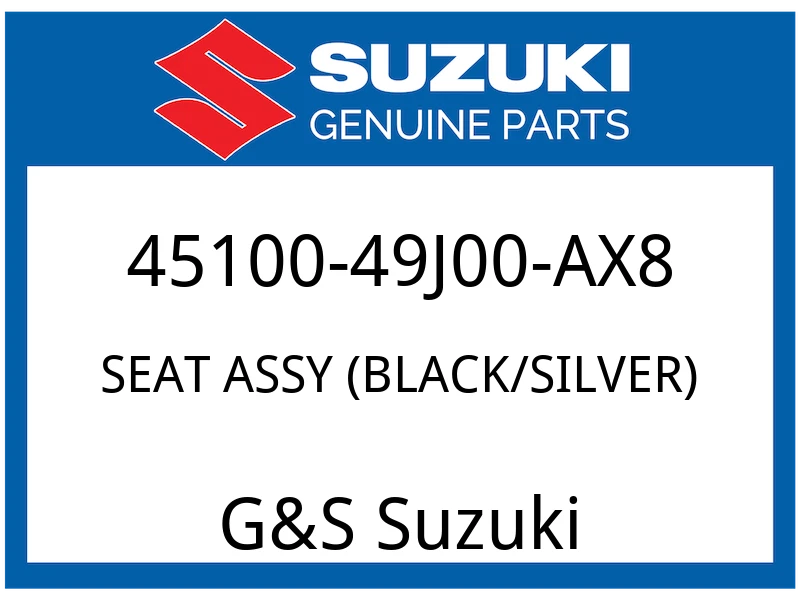 SEAT ASSY (BLACK/SILVER)