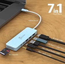 Brand New Sealed j5create - USB-C Multi-Port Hub with Power Delivery - Eco White