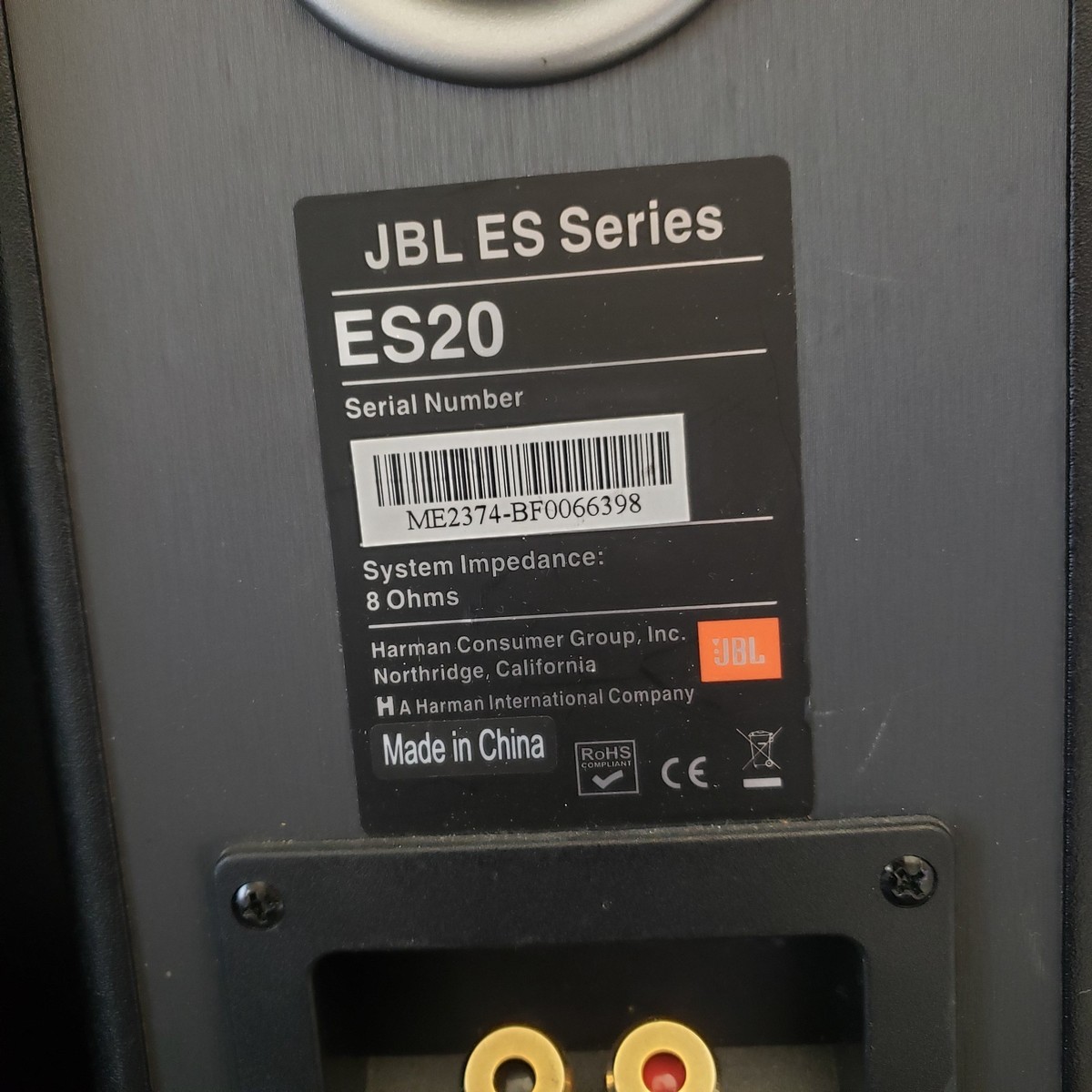 JBL ES20 Bookshelf Speakers Black 3-Way High Definition Audio