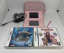 Nintendo DS Lite Pink Handheld Console - With 2 Games - Fully Working