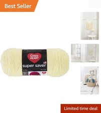 Ultimate Craft Yarn - Red Heart Super Saver 100% Acrylic, 364 Yards Pale Yellow