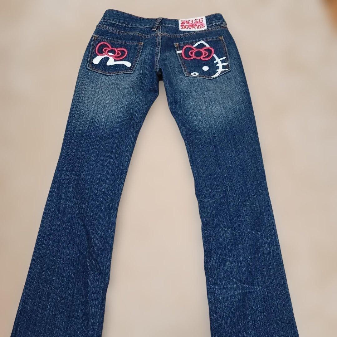EVISU DONNA Sanrio Hello Kitty Jeans Indigo Seagull Embroidery