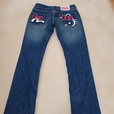 EVISU DONNA Sanrio Hello Kitty Jeans Indigo Seagull Embroidery