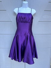 VTG Jessica McClintock Gunne Sax Purple Satin Corset Dress 9/10 Fairygrunge Y2K