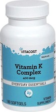 Vitacost Vitamin K Complex with K1 and K2-400 mcg - 180 Softgels